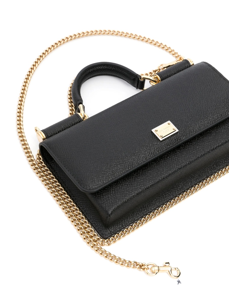 Geanta plic Dolce &amp; Gabbana neagra din piele - Img 4