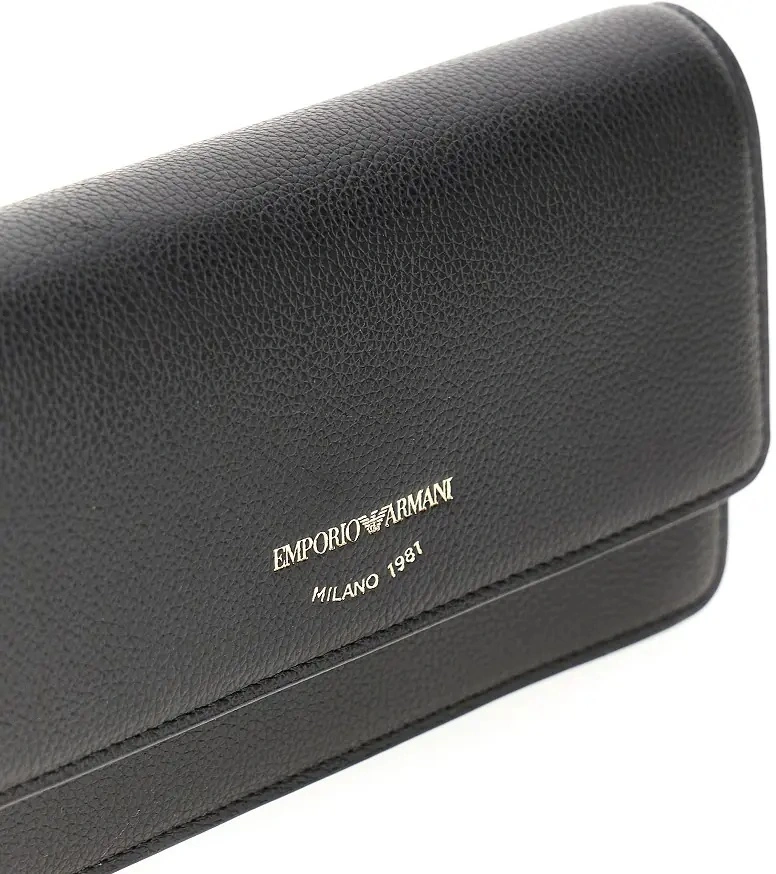 Geanta plic Emporio Armani neagra din piele - Img 4