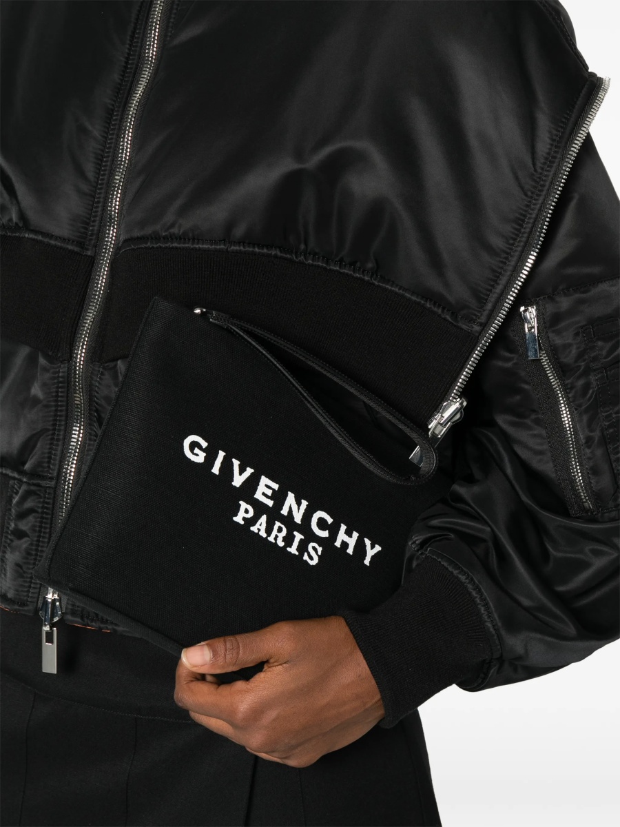 Geanta plic Givenchy neagra din poliuretan si bumbac - Img 2