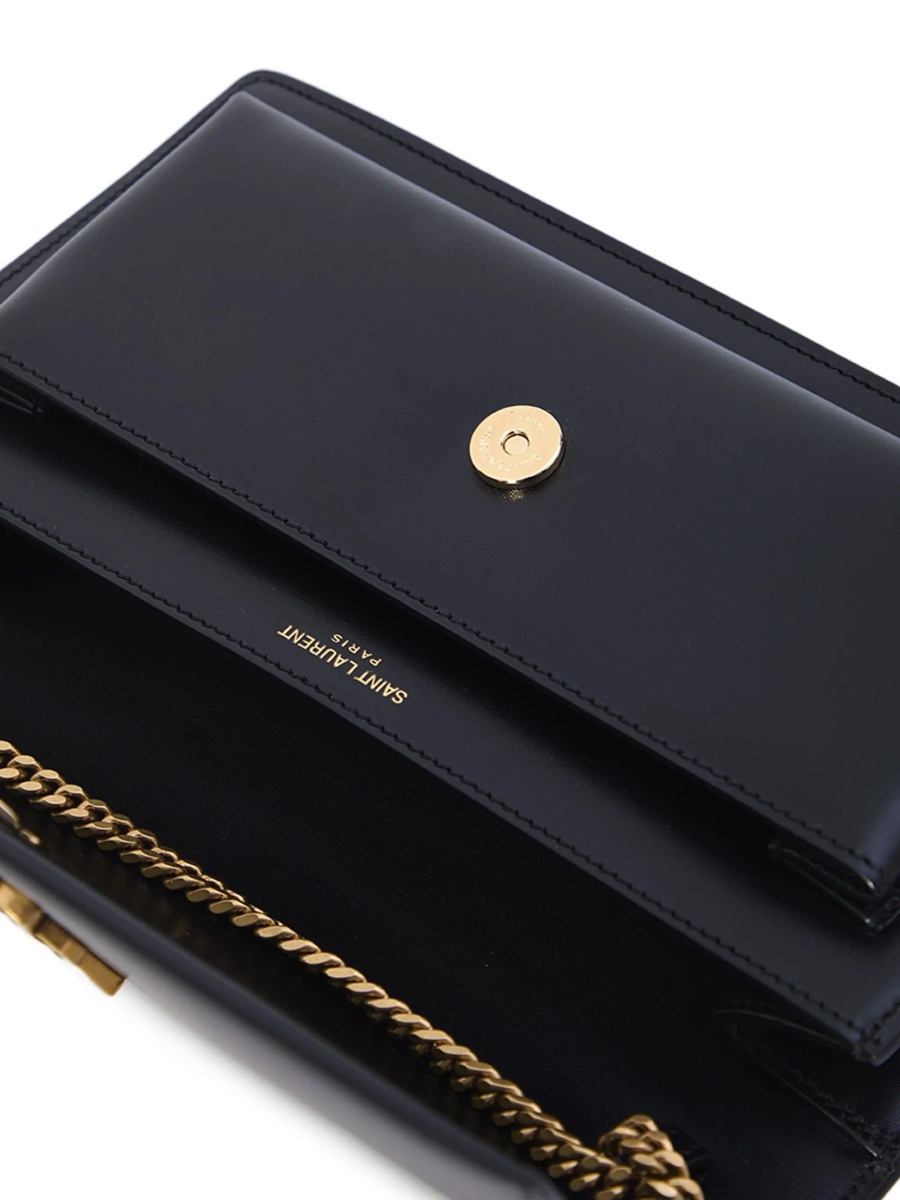 Geanta plic Saint Laurent neagra din piele - Img 4