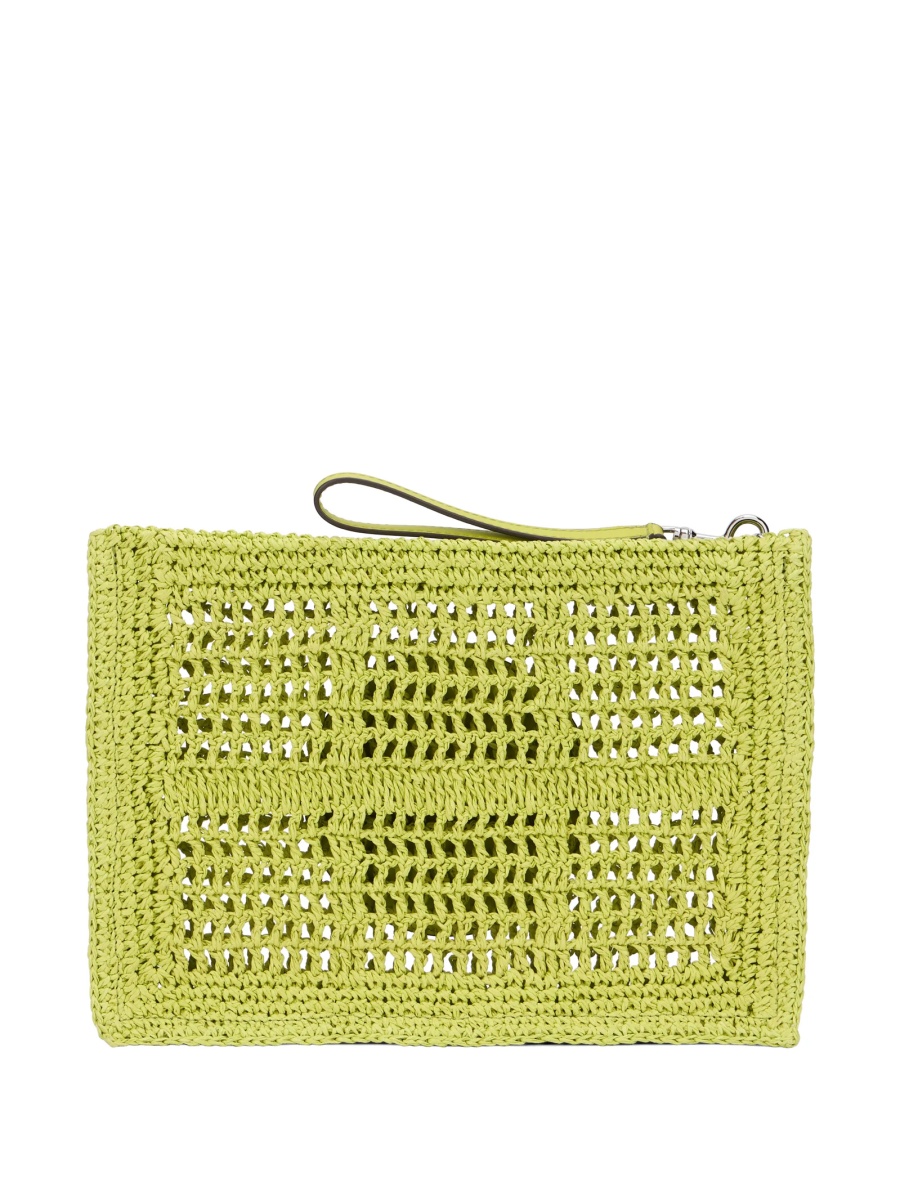 Geanta plic Tory Burch verde din rafie - Img 2