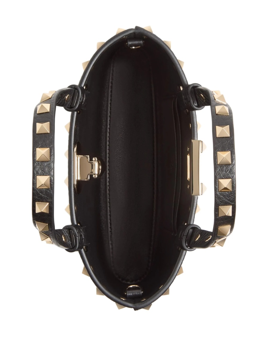 Geanta plic Valentino Garavani Rockstud neagra din piele - Img 5