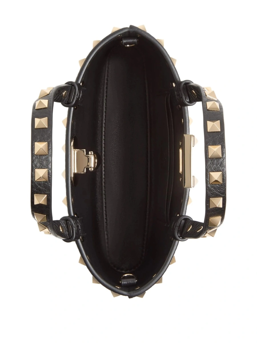 Geanta plic Valentino Garavani Rockstud neagra din piele - Img 5