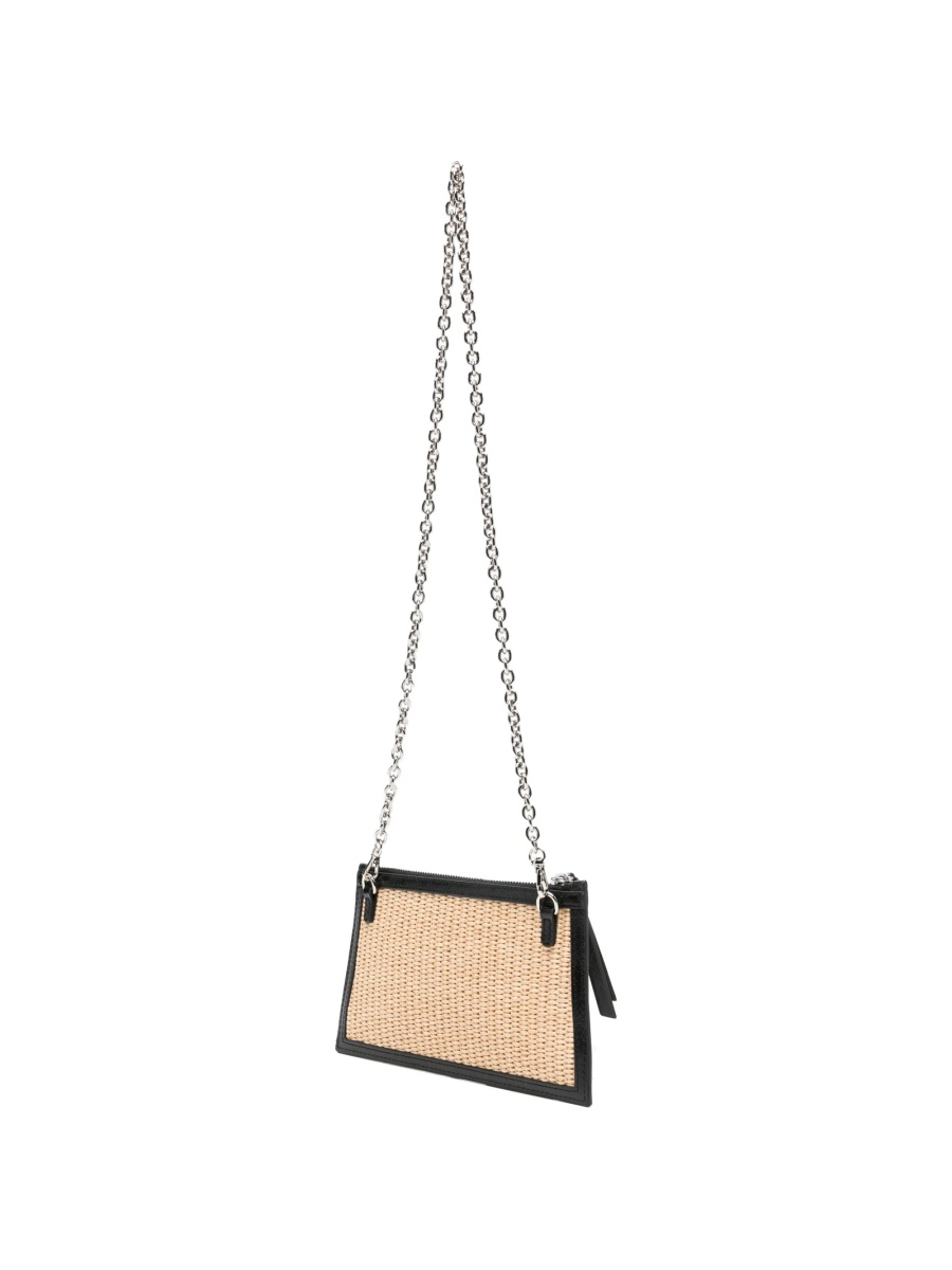 Geanta plic Vivienne Westwood neutra din paie si piele - Img 3