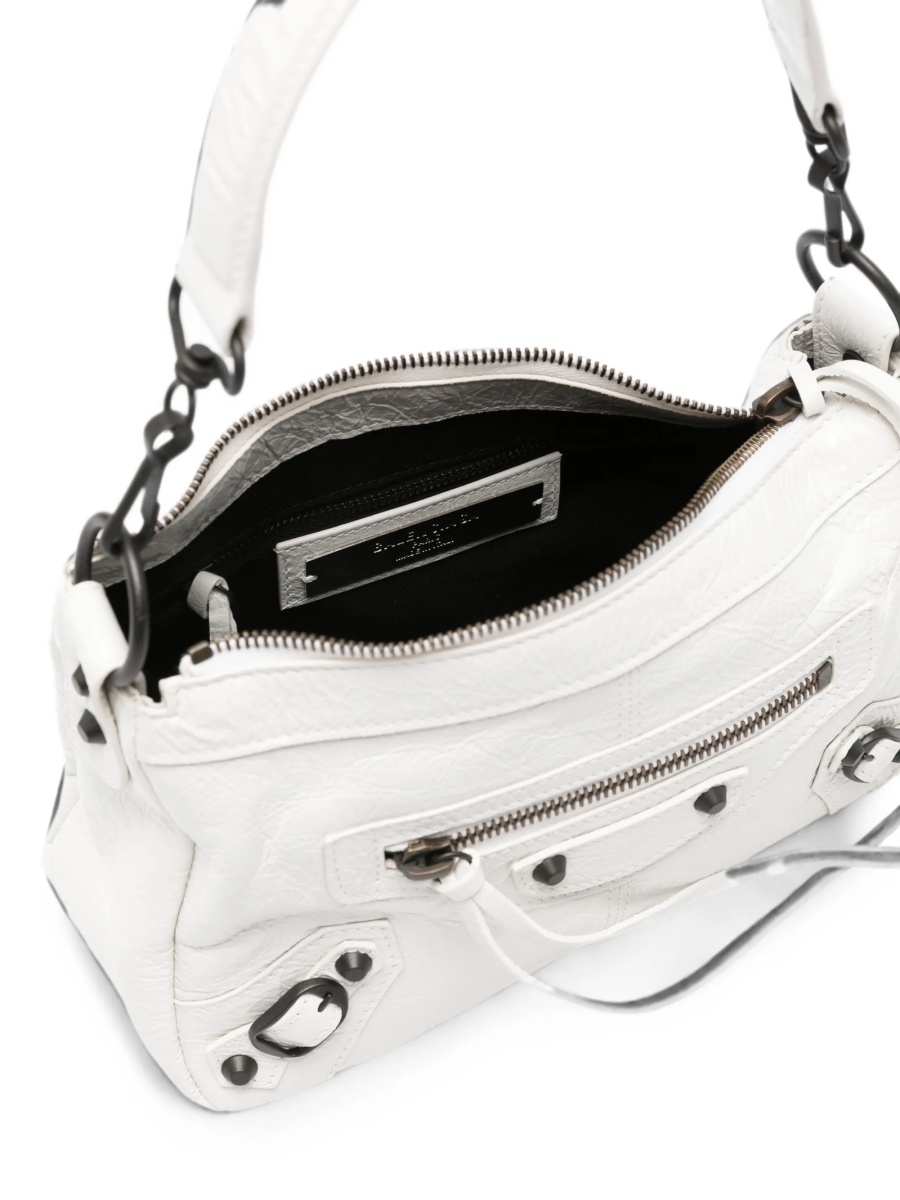 Geanta tip postas Balenciaga alba din piele - Img 5