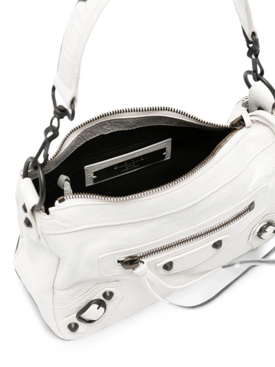 Geanta tip postas Balenciaga alba din piele - Img 5
