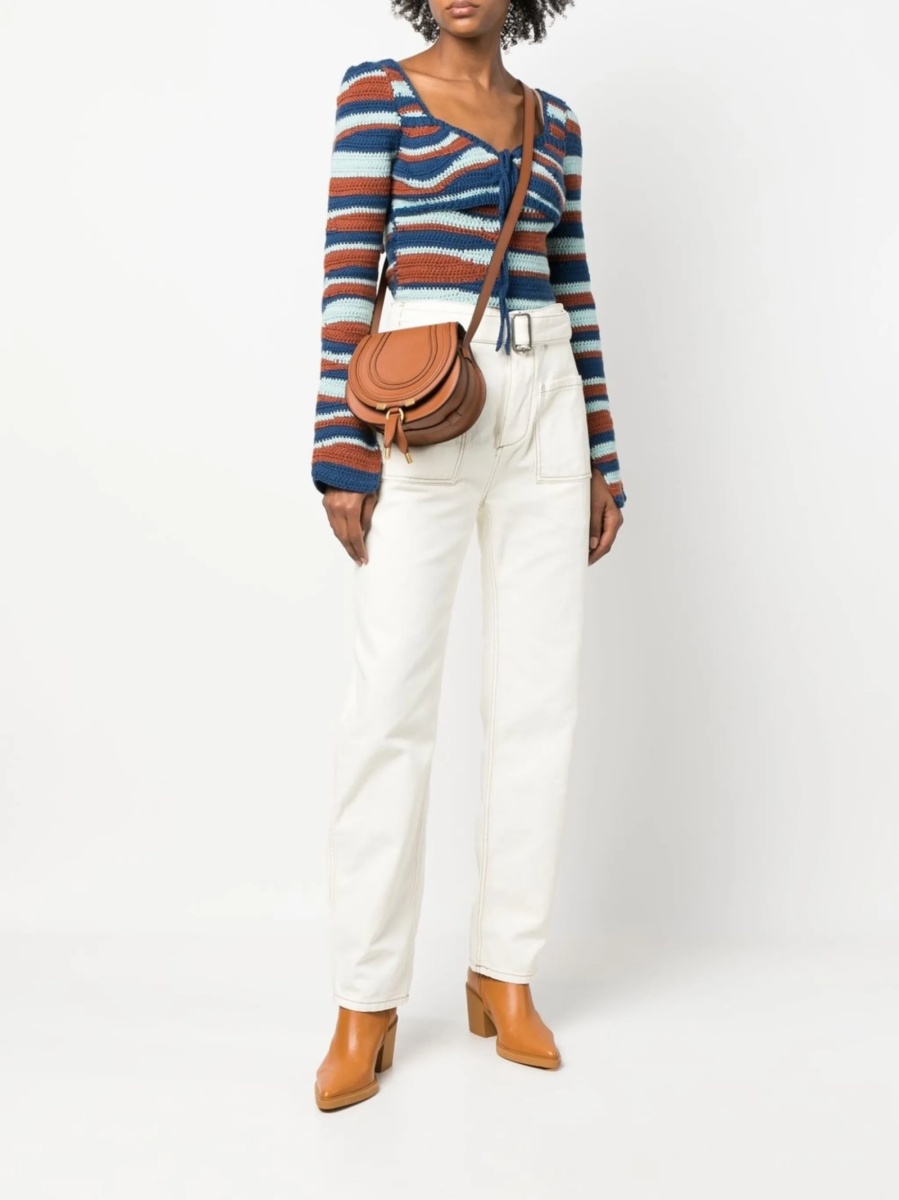 Geanta tip postas Chloe marcie maro din piele - Img 2