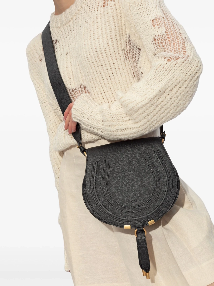 Geanta tip postas Chloe marcie neagra din piele - Img 2