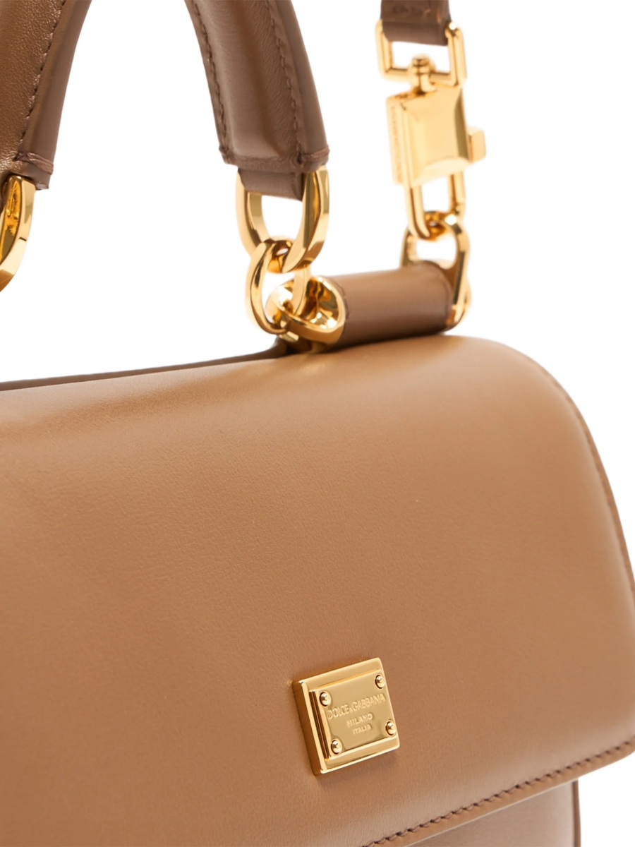 Geanta tip postas Dolce &amp; Gabbana maro din piele - Img 3