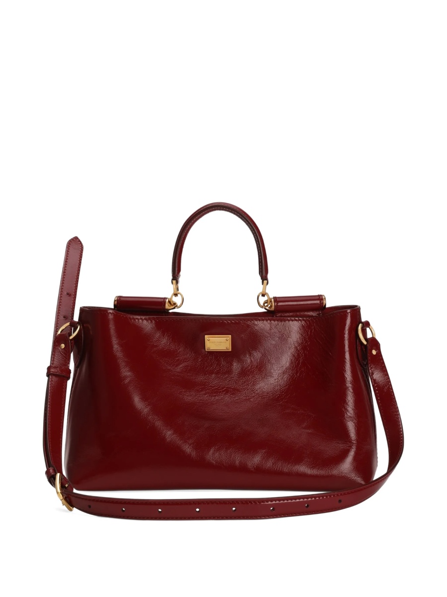 Geanta tip postas Dolce &amp; Gabbana rosie din piele - Img 5
