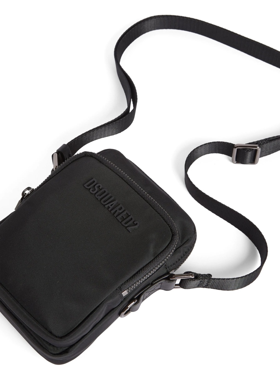 Geanta tip postas DSQUARED2 neagra din poliamida - Img 4