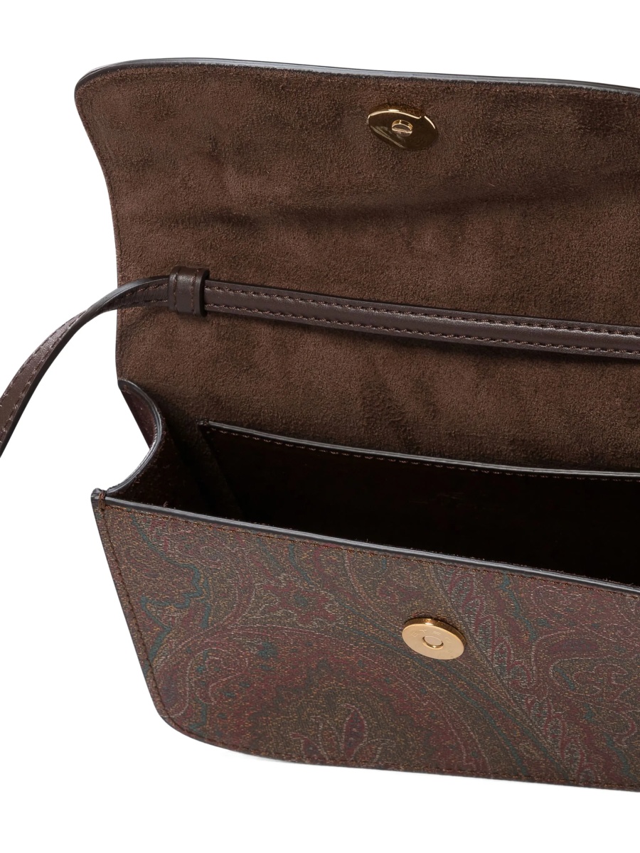 Geanta tip postas ETRO maro din piele - Img 5