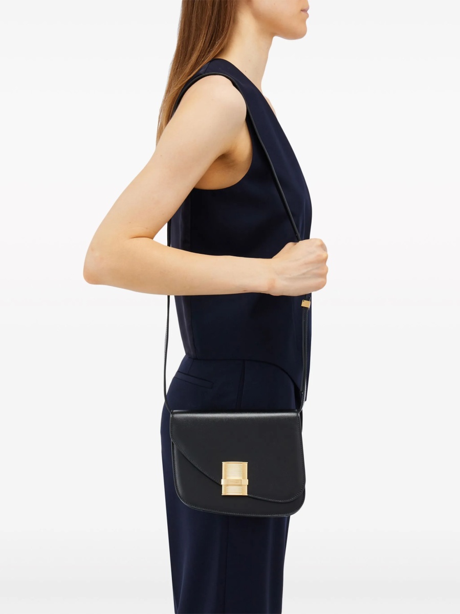 Geanta tip postas Ferragamo neagra din piele - Img 2