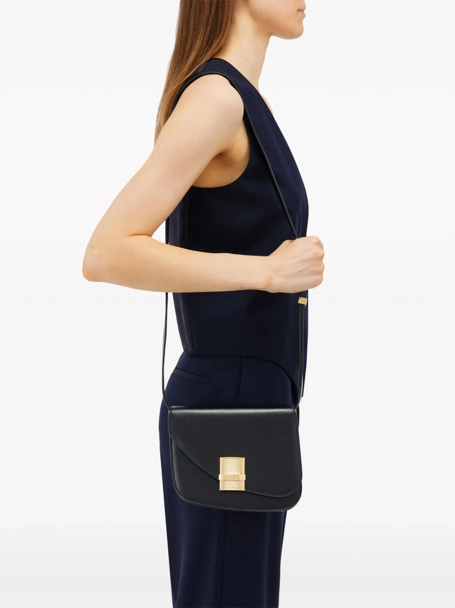 Geanta tip postas Ferragamo neagra din piele - Img 2