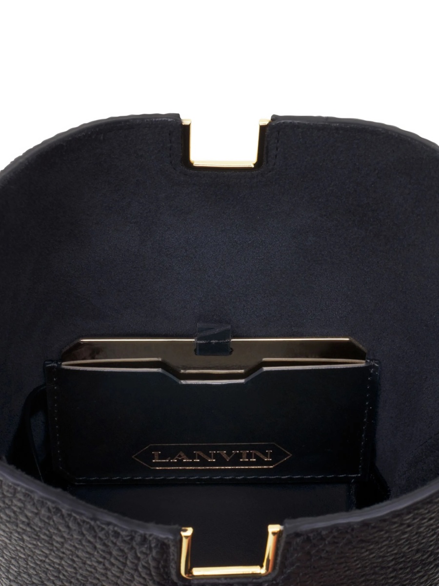 Geanta tip postas Lanvin neagra din bos taurus - Img 4