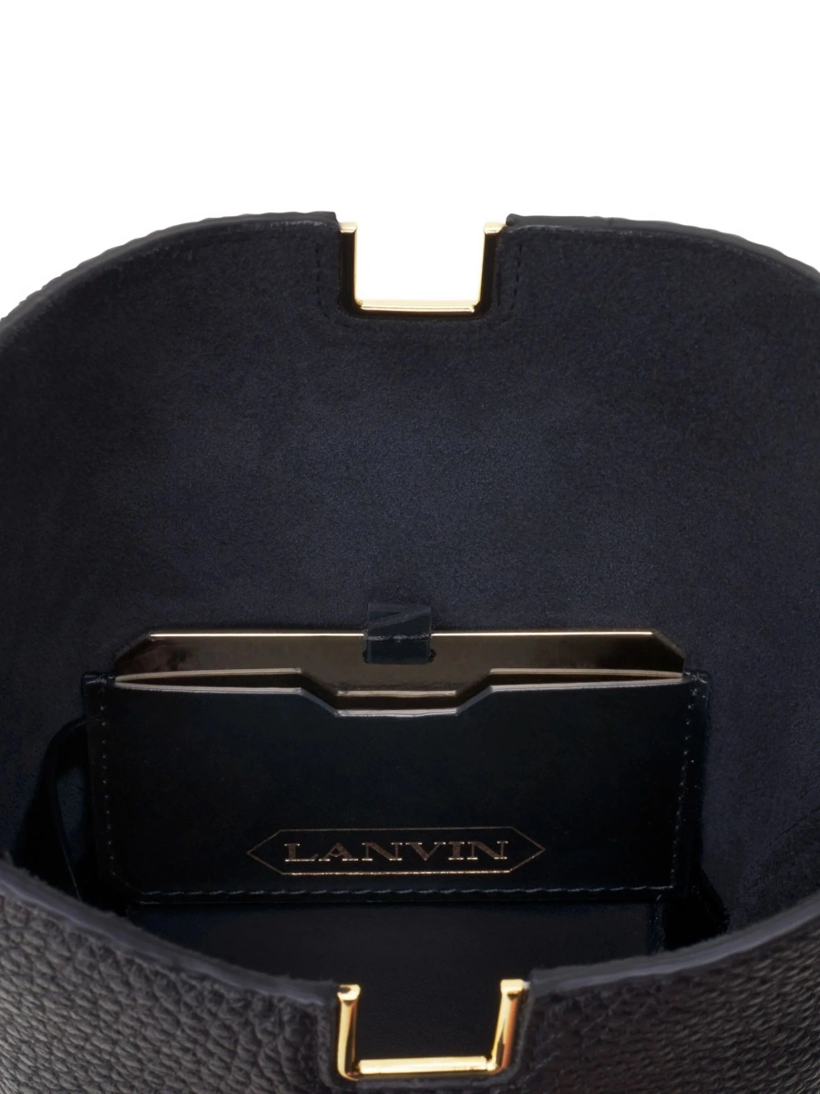Geanta tip postas Lanvin neagra din bos taurus - Img 4