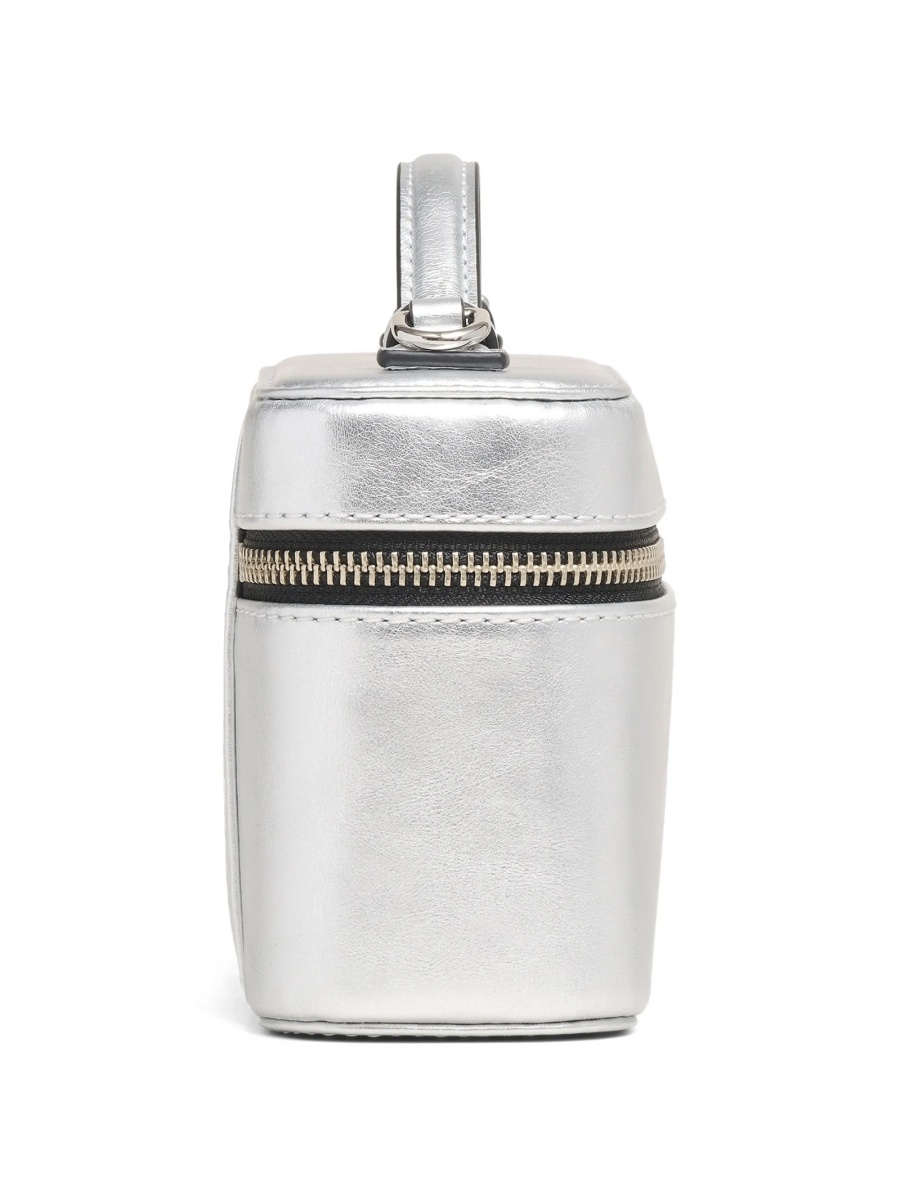 Geanta tip postas Marc Jacobs argintie din piele - Img 5