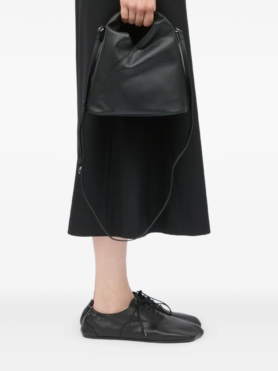 Geanta tip postas MM6 Maison Margiela neagra din piele - Img 2