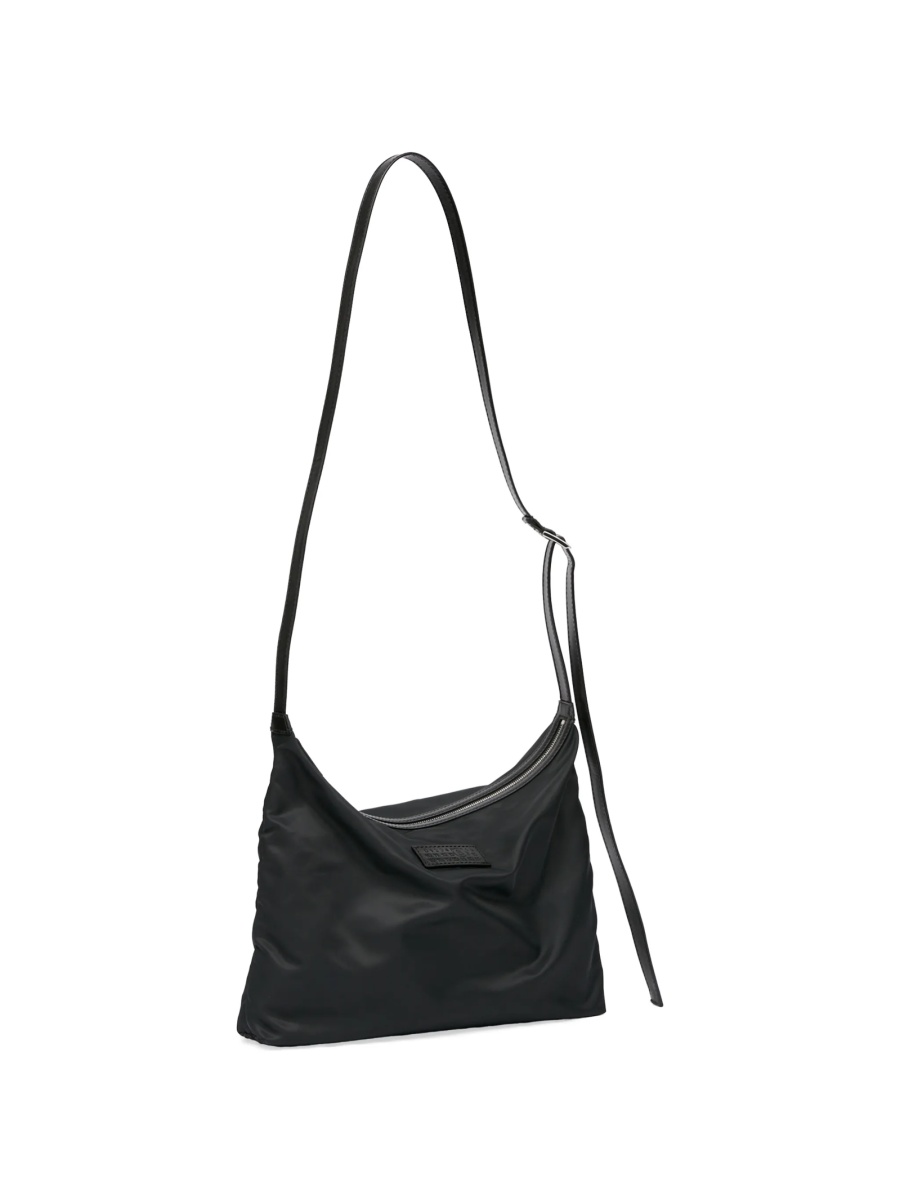 Geanta tip postas MM6 Maison Margiela neagra din poliamida si piele - Img 5