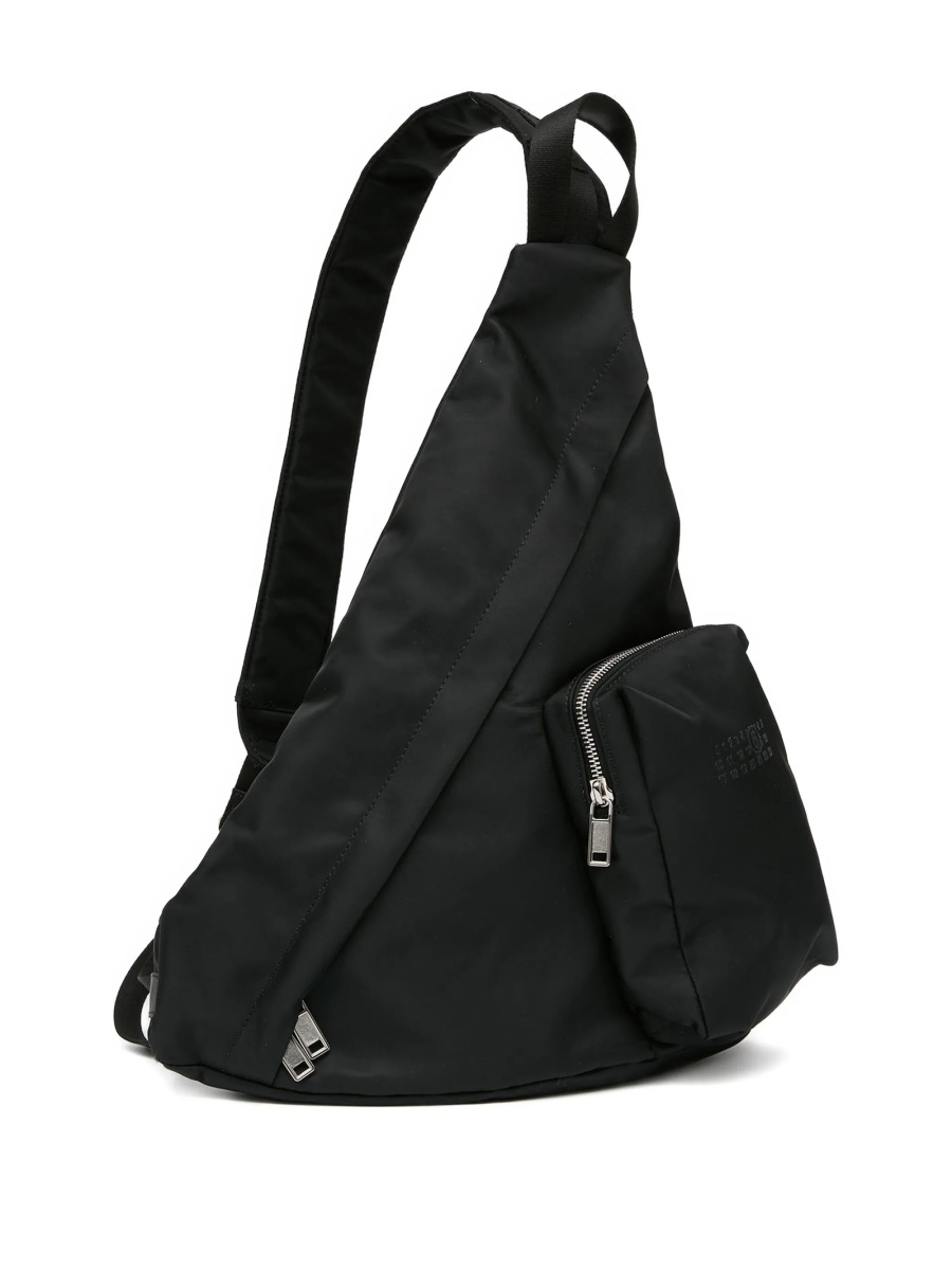 Geanta tip postas MM6 Maison Margiela neagra din poliamida - Img 2