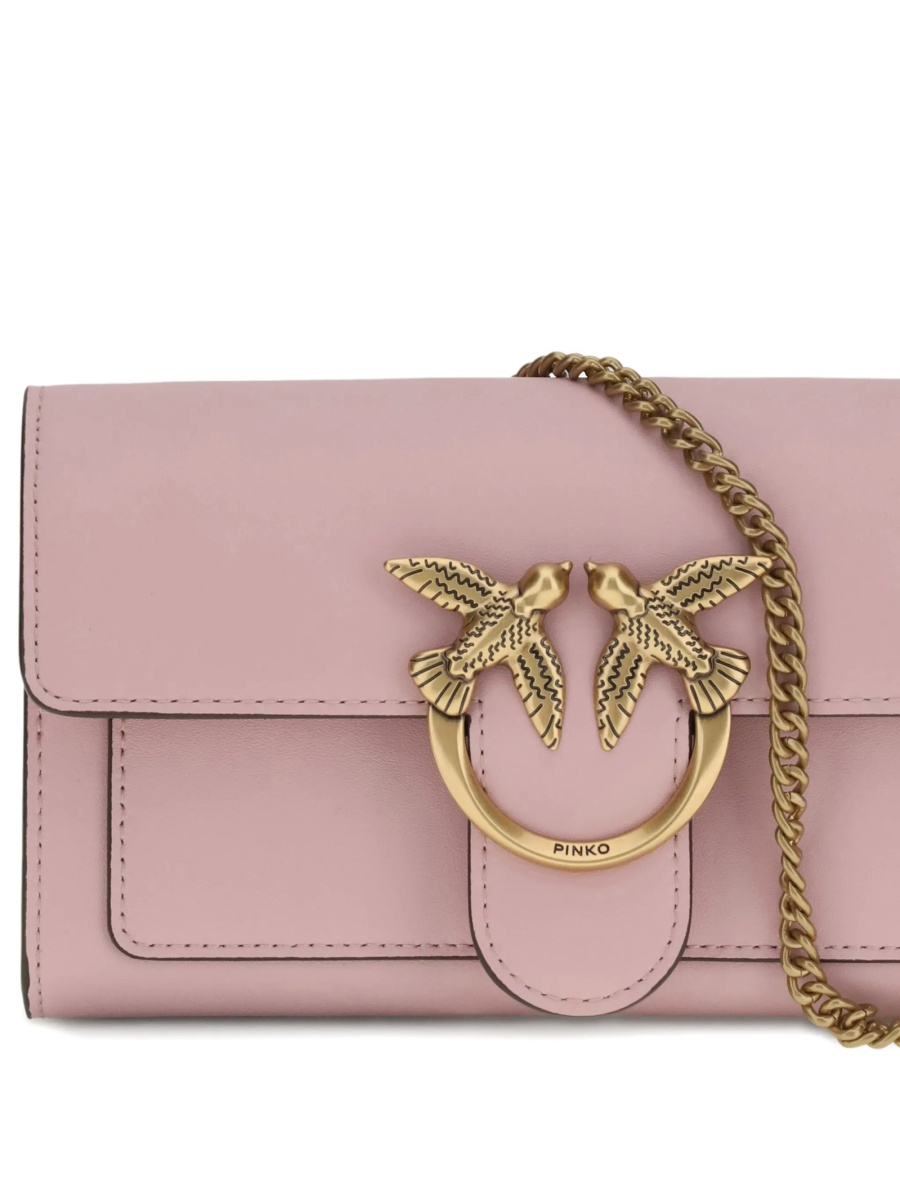 Geanta tip postas Pinko roz din piele - Img 4
