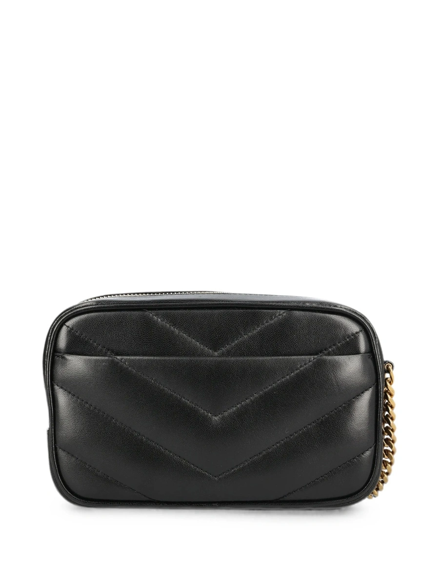 Geanta tip postas Saint Laurent Loulou neagra din piele - Img 2