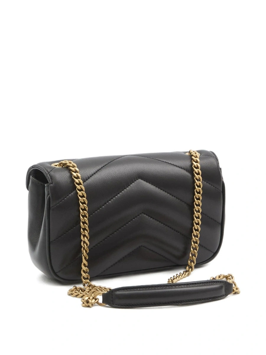 Geanta tip postas Saint Laurent Loulou neagra din piele - Img 6