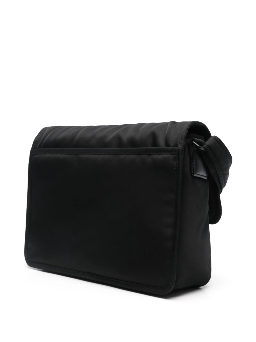 Geanta tip postas Saint Laurent neagra din nylon si piele - Img 3