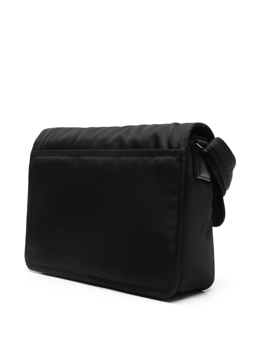 Geanta tip postas Saint Laurent neagra din nylon si piele - Img 3