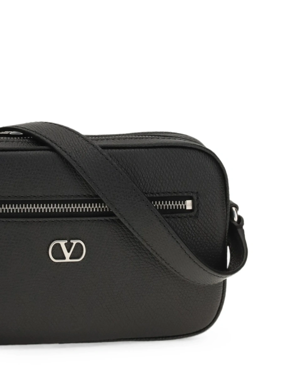 Geanta tip postas Valentino Garavani neagra din piele - Img 3