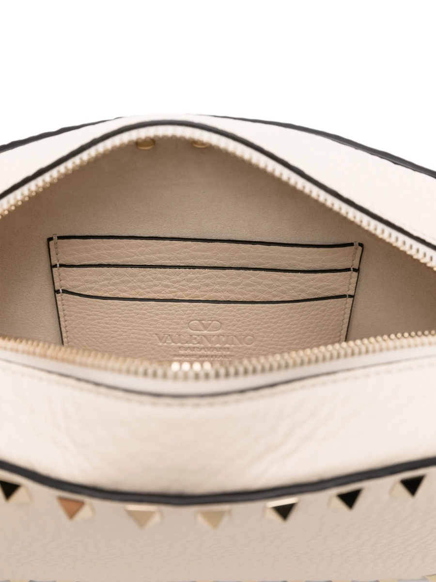 Geanta tip postas Valentino Garavani Rockstud neutra din piele - Img 5