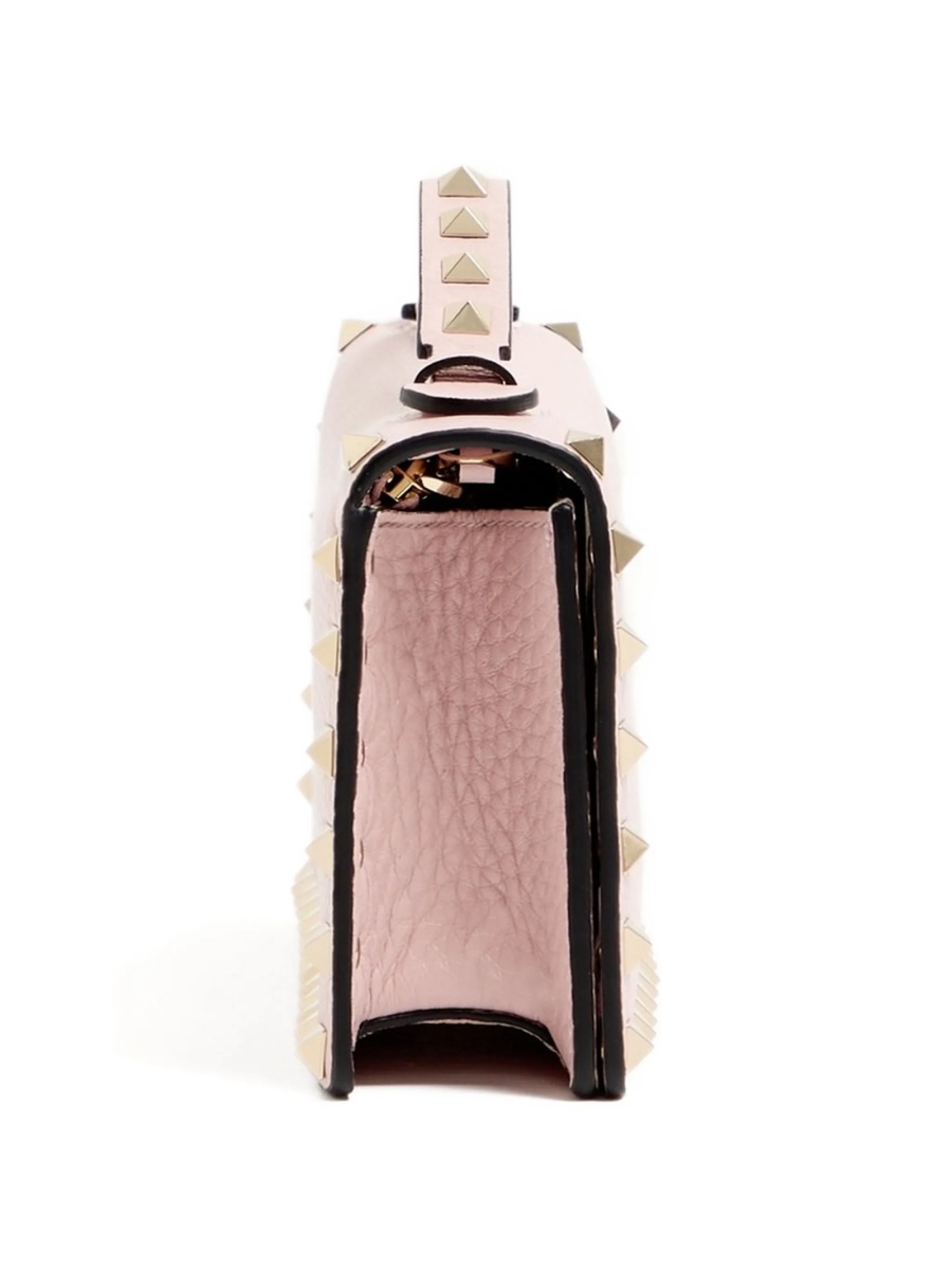 Geanta tip postas Valentino Garavani Rockstud roz din piele - Img 4