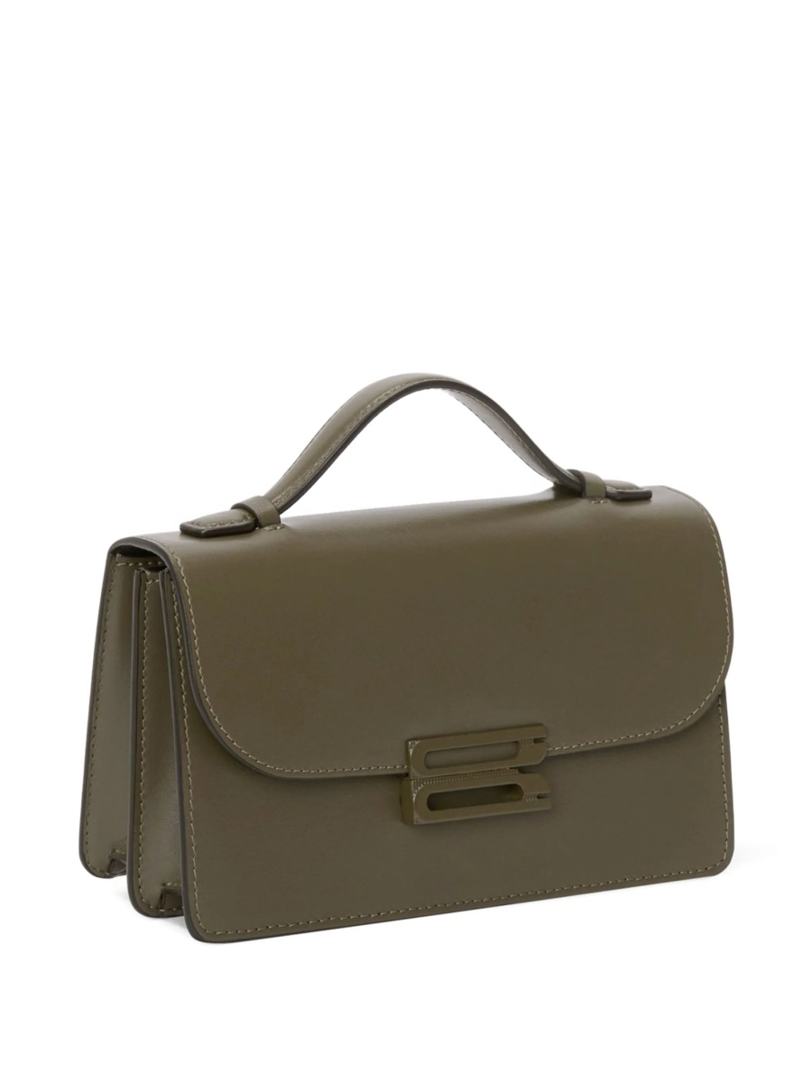 Geanta tip postas Victoria Beckham verde din piele - Img 3