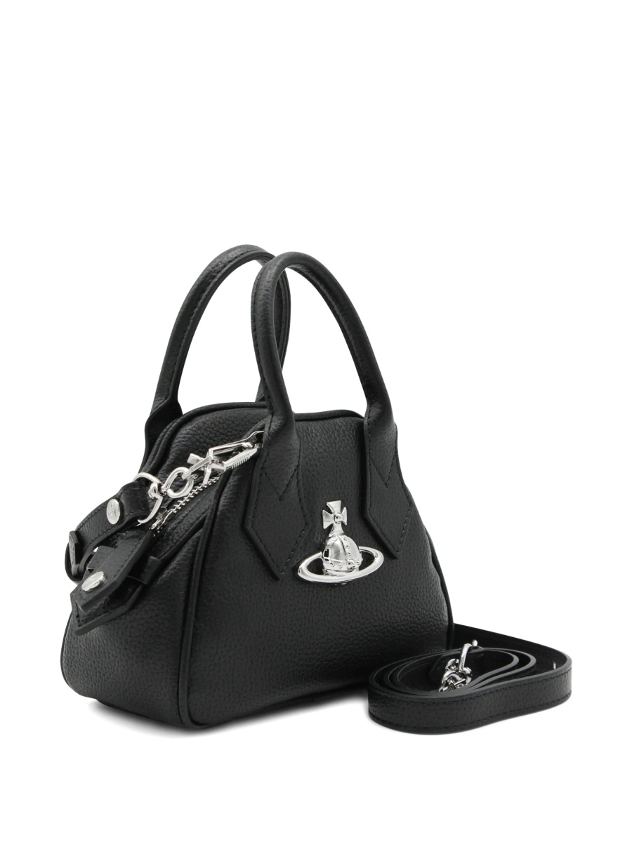 Geanta tip postas Vivienne Westwood neagra din polyester - Img 3