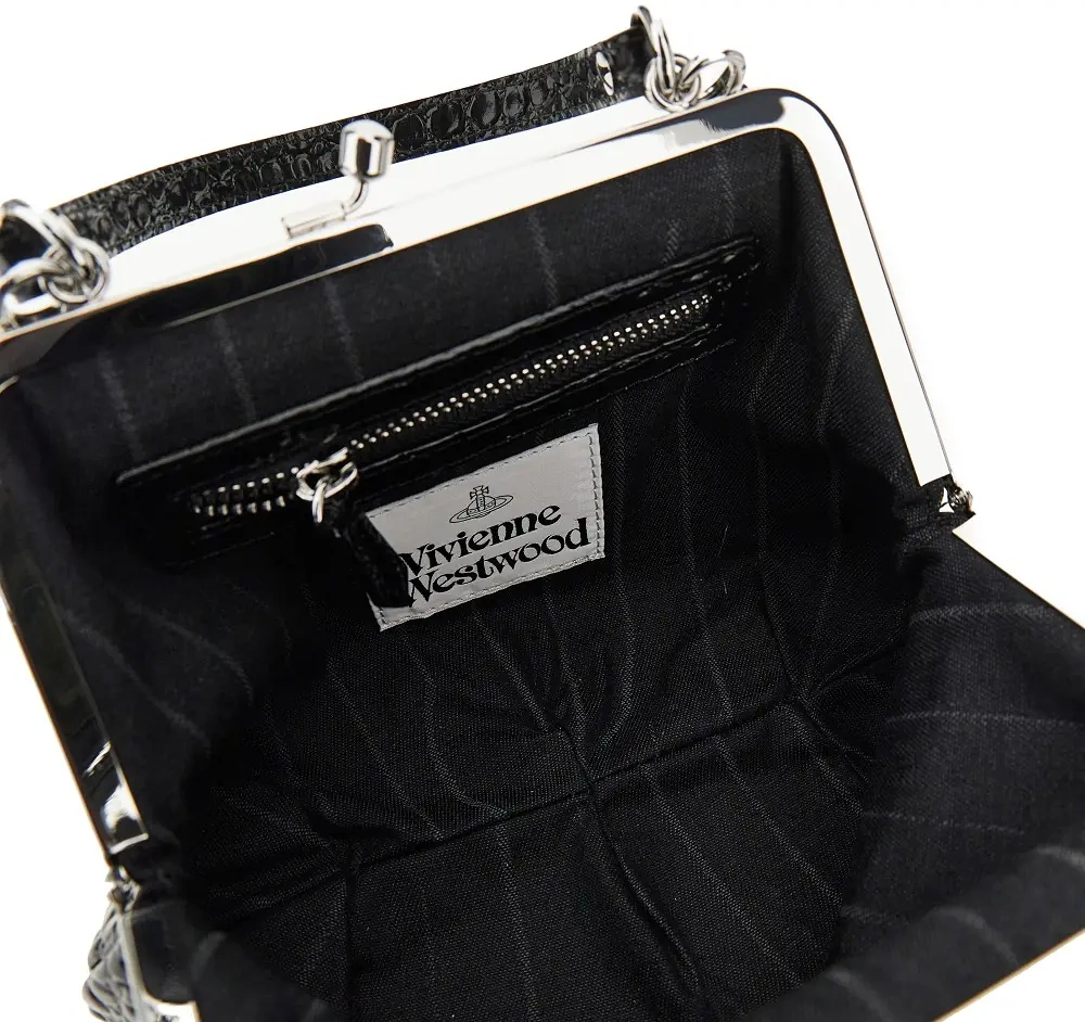 Genti Croco-print leather 'Granny Frame' mini bag - Img 3