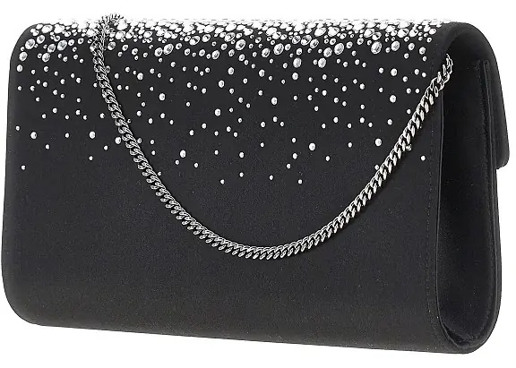 Genti 'Efflorescence' satin pouch with rhinestones - Img 2