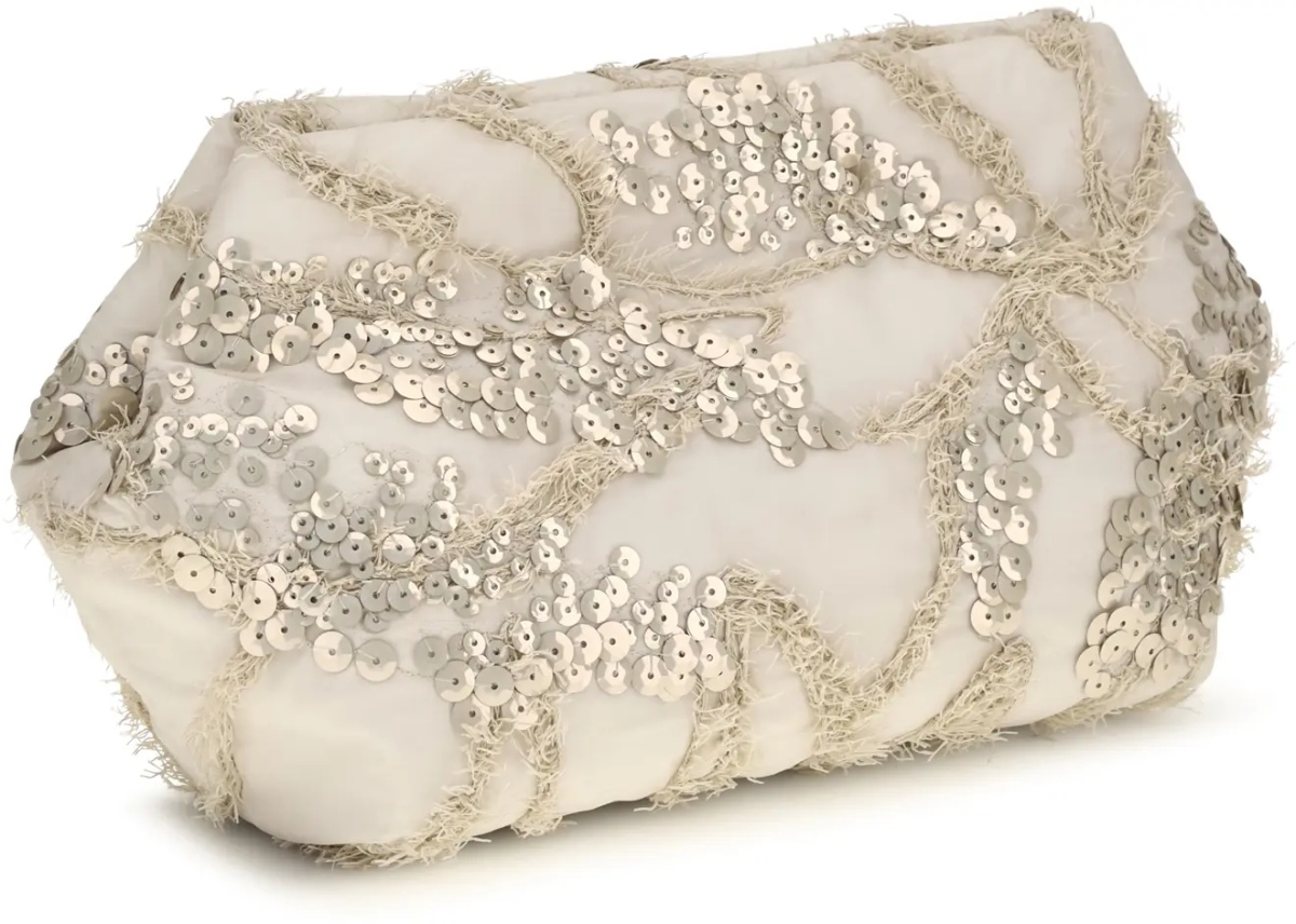 Genti Embroidered silk organza Clutch - Img 2