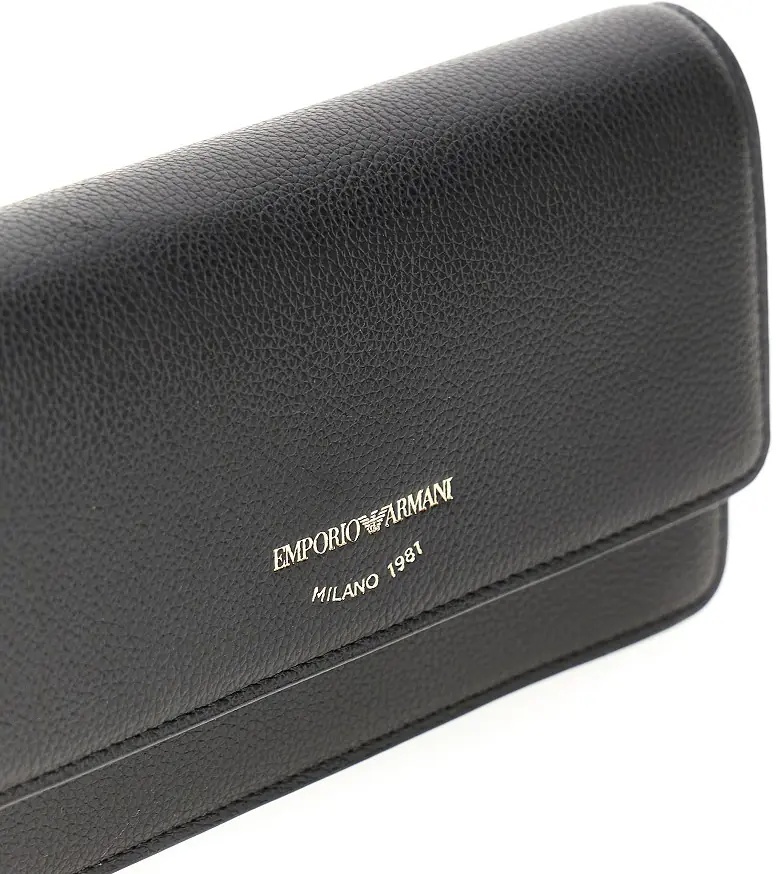 Genti Grained leather clutch with chain - Img 4