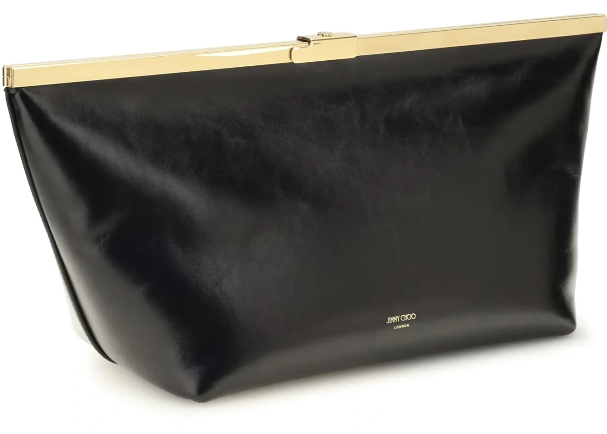 Genti Large Ganache Biker Leather Clutch - Img 2