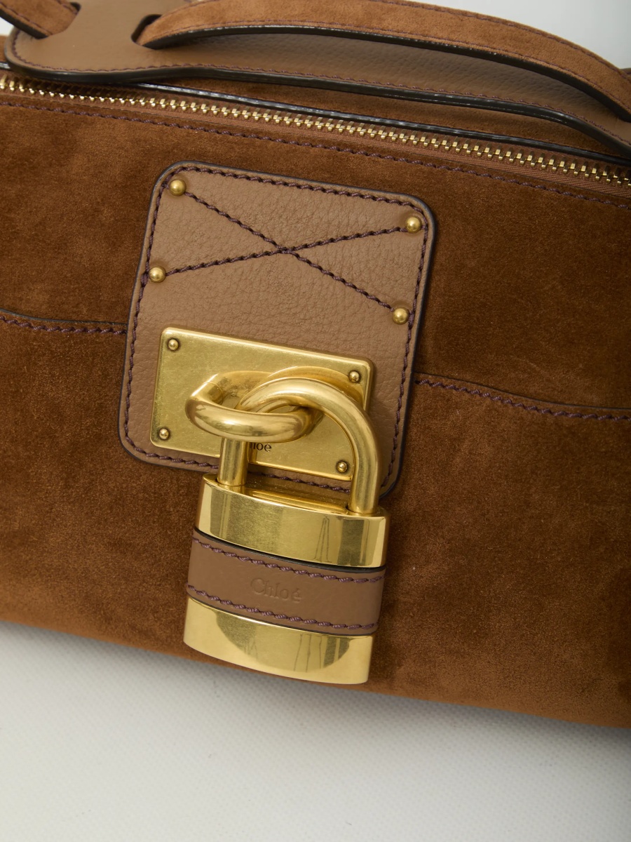 Genti Paddington Suede Crossbody Bag - Img 4