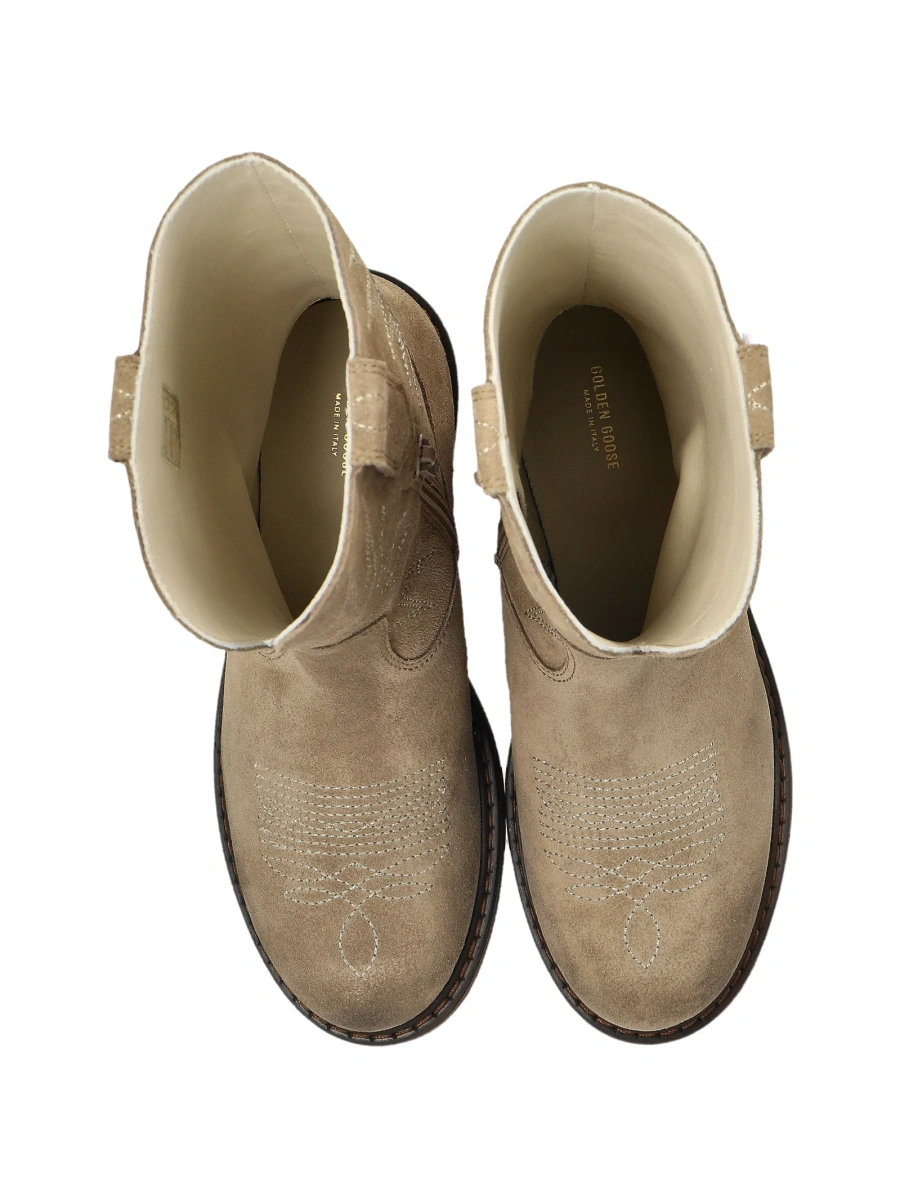 Ghete Golden Goose neutre din piele - Img 3