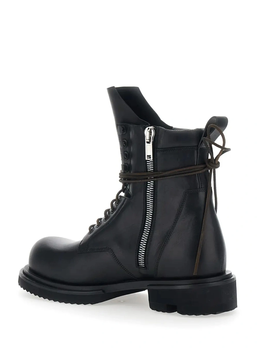 Ghete Rick Owens negre din piele 'Gabe' - Img 3