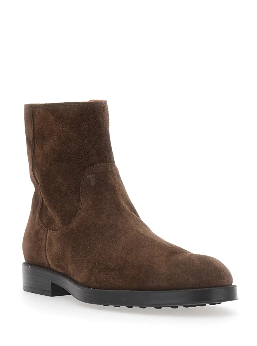 Ghete TOD'S maro din piele intoarsa - Img 2