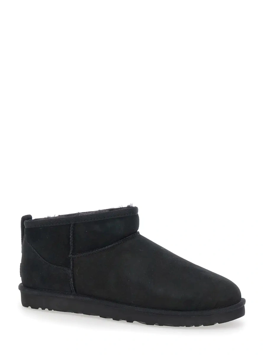 Ghete UGG 'Classic Ultra Mini' negre din piele intoarsa - Img 2
