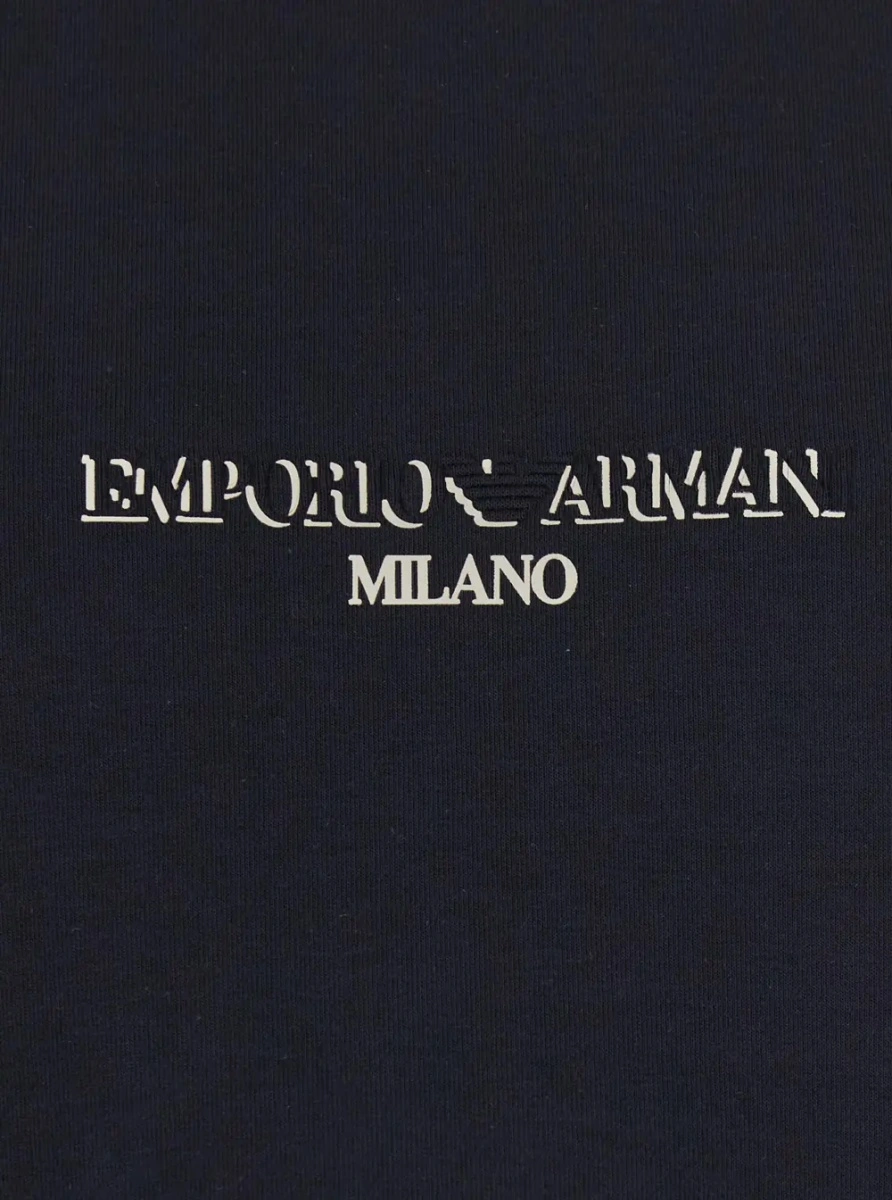 Hanorac Emporio Armani albastru din bumbac - Img 3
