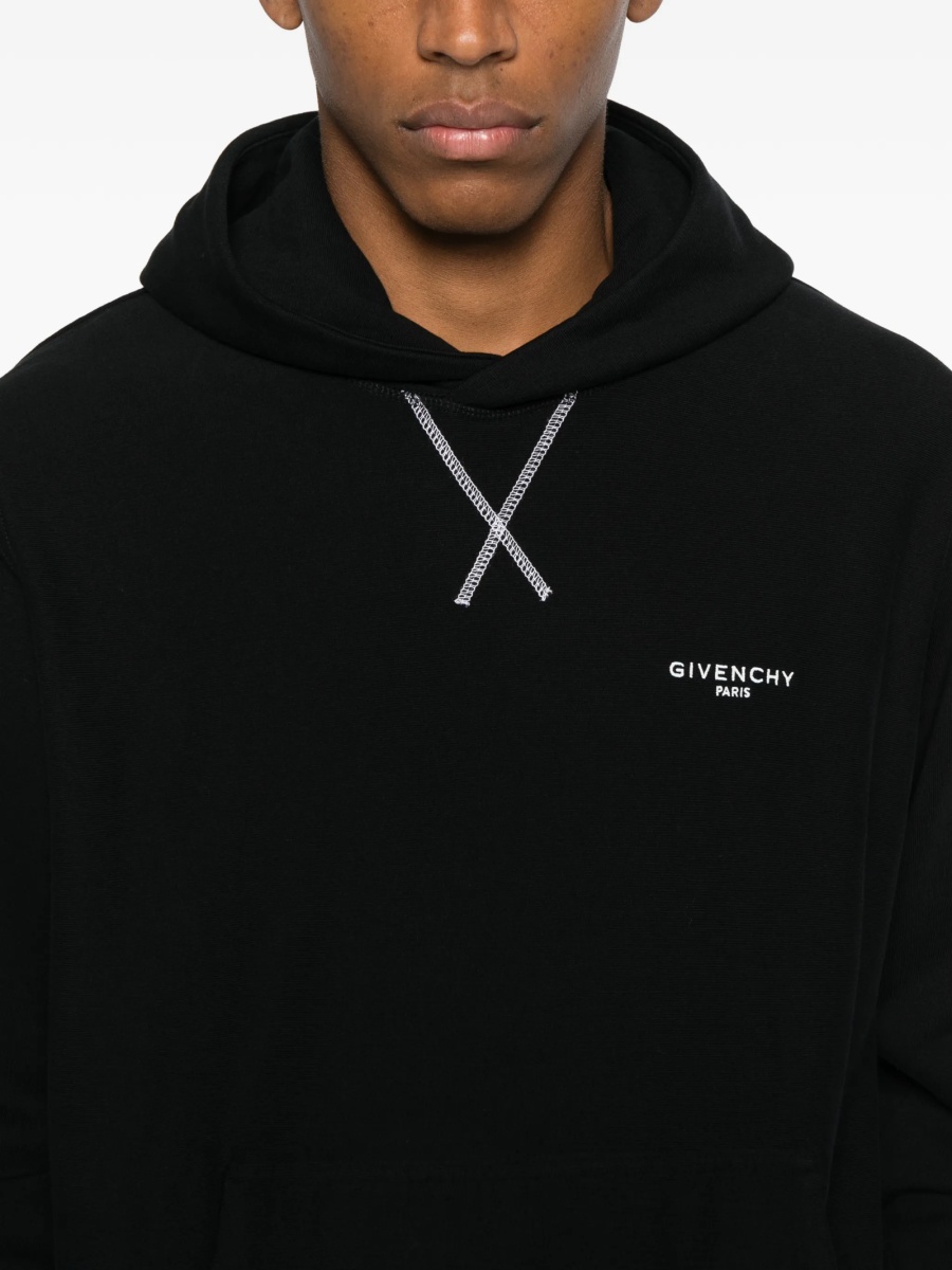 Hanorac Givenchy negru din bumbac - Img 5