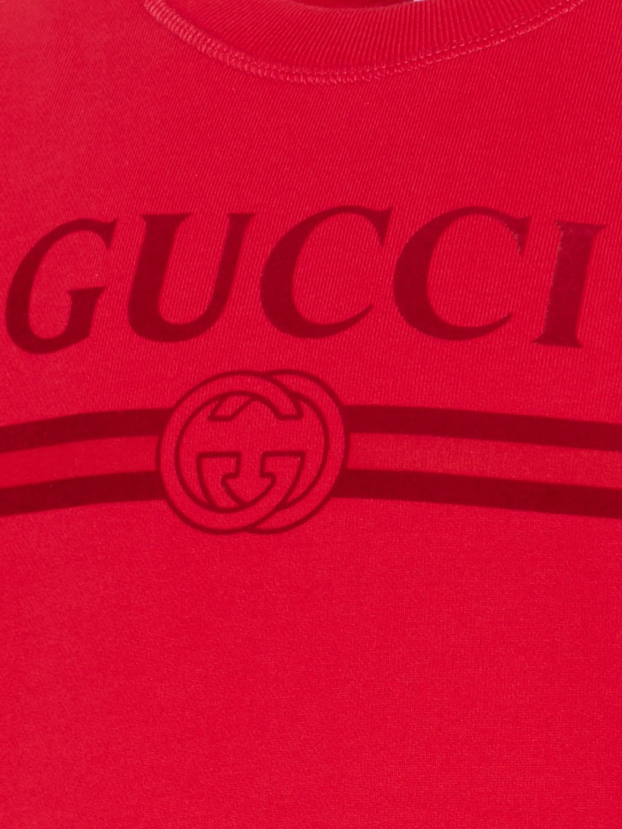 Hanorac Gucci rosu din bumbac - Img 3