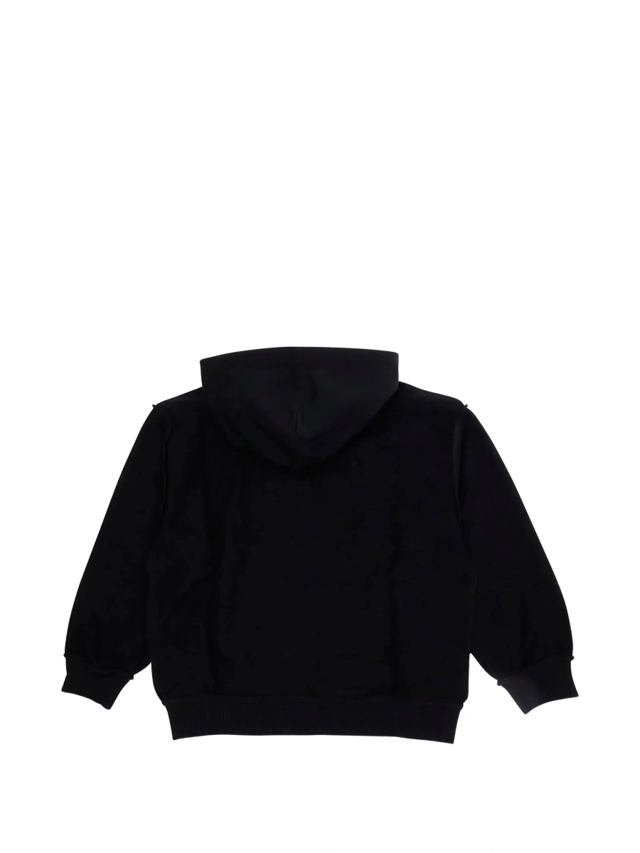 Hanorac MM6 MAISON MARGIELA KIDS negru din bumbac - Img 4