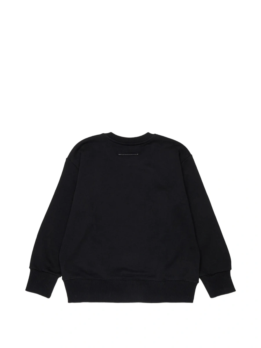 Hanorac MM6 MAISON MARGIELA KIDS negru din bumbac - Img 4
