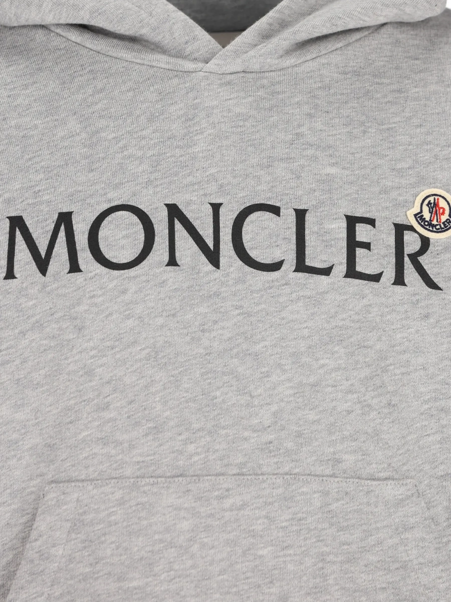 Hanorac Moncler gri din bumbac - Img 5